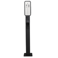 Loady matt black mounting pole for Hager witty