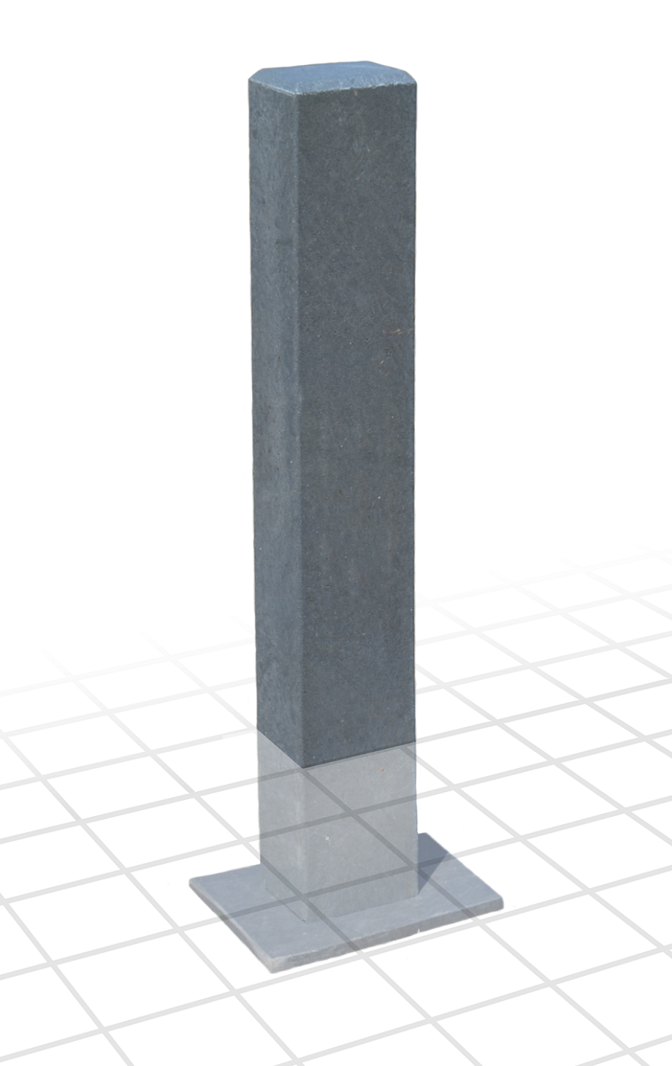 ChargeXpert recycled synthetic charger pole in grey - view 2