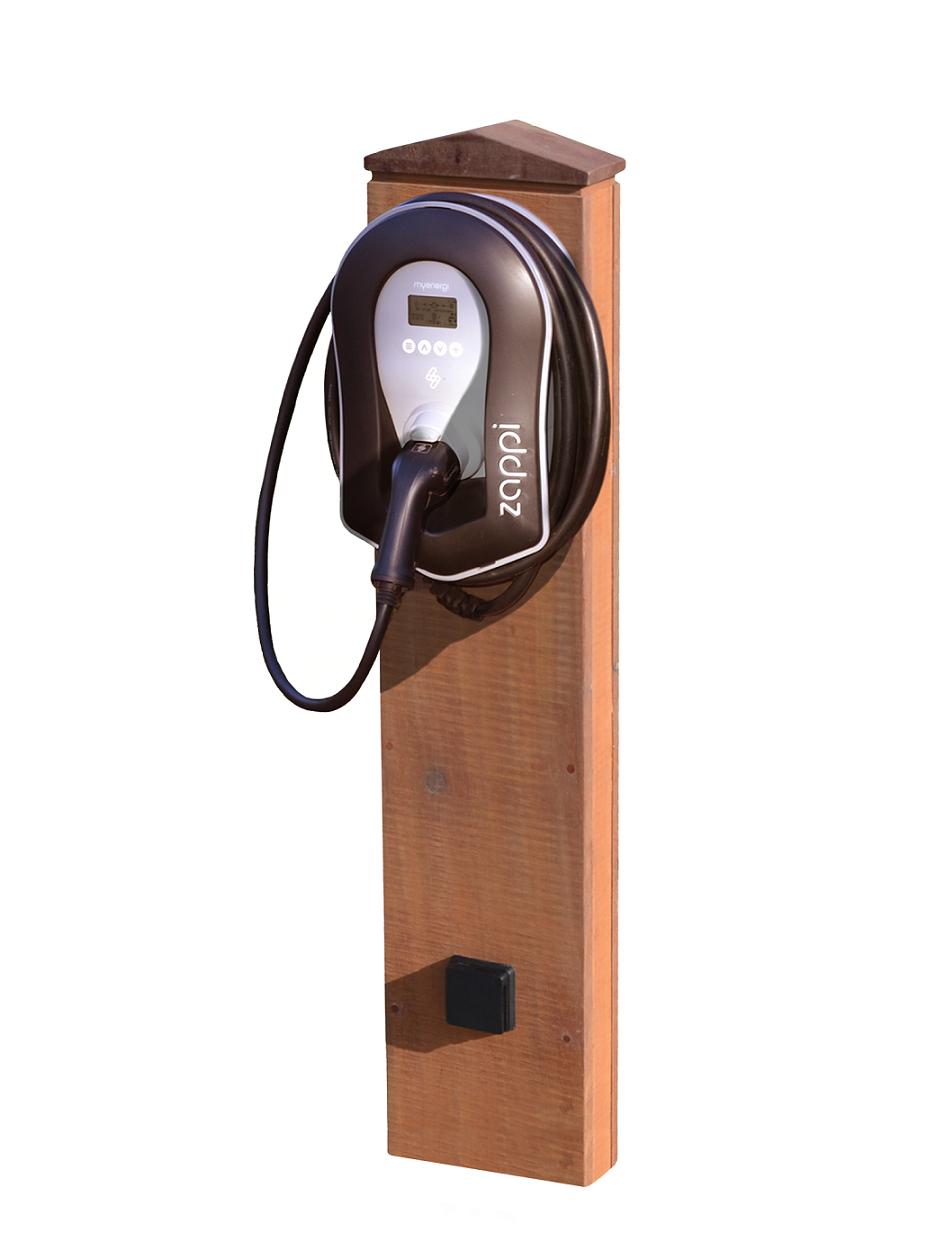 ChargeXpert Azobe hardwood charger pole with wall socket - view 5