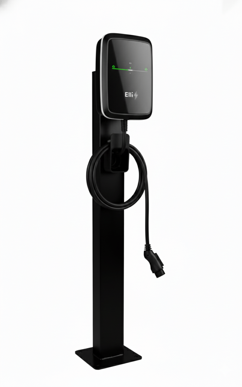 Loady matt black mounting pole for Volkswagen Elli - view 2