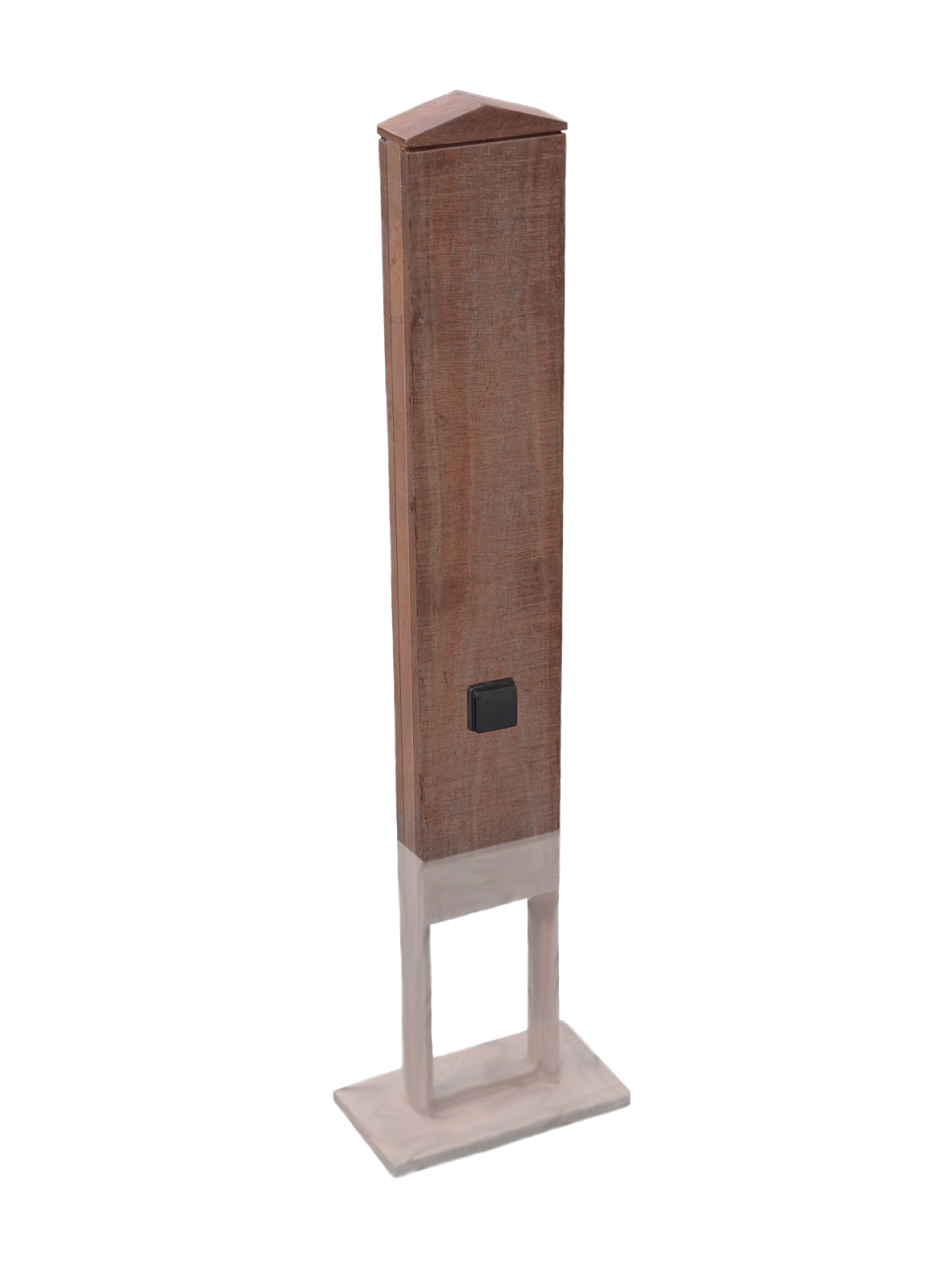 ChargeXpert Azobe hardwood charger pole with wall socket