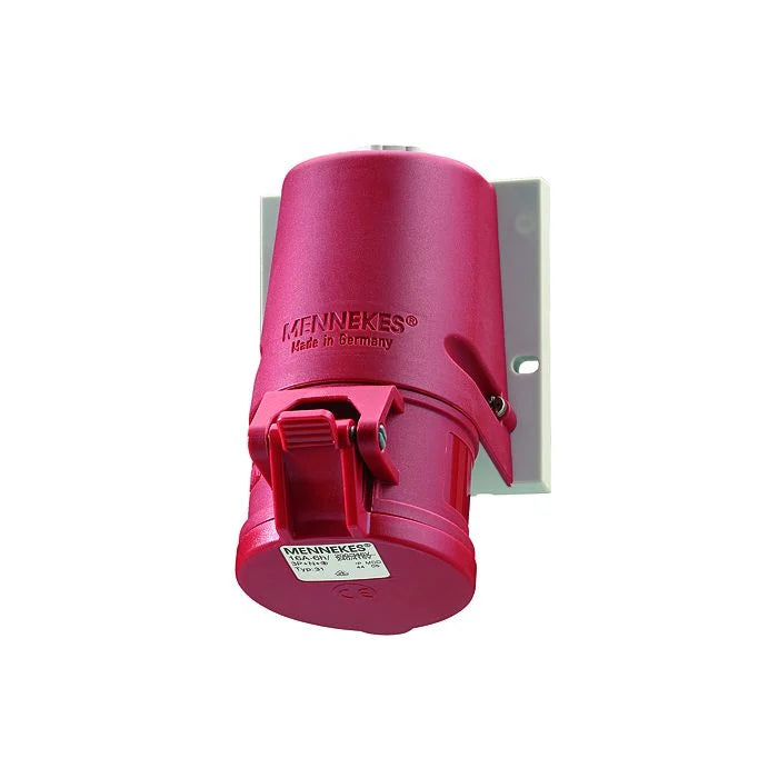 Mennekes red 16A 5-pin CEE wall socket