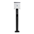 Loady matt black mounting pole for Smappee