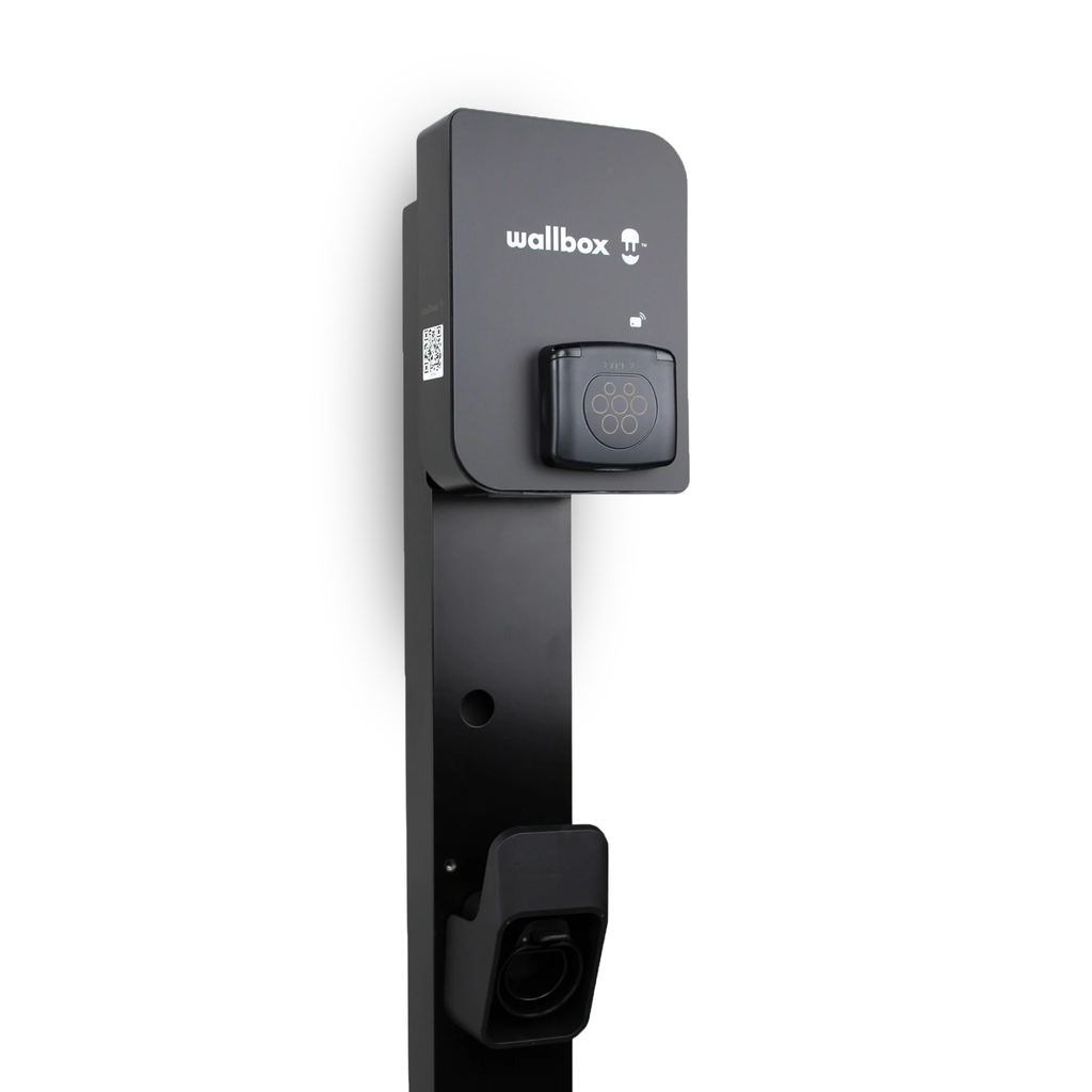 Loady matt black mounting pole for Wallbox Copper SB - view 3