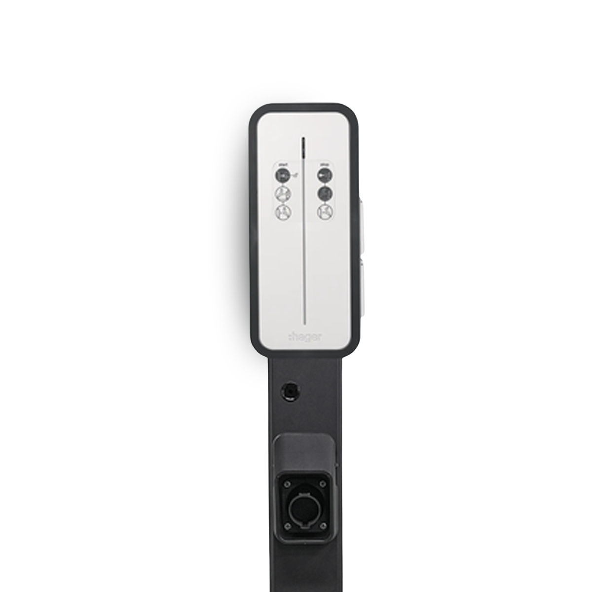 Loady matt black mounting pole for Hager witty - view 3