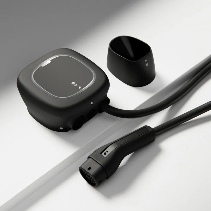 Wallbox Pulsar Pro 22kW EV charger with Type 2 tethered cable and connector - buy 5m home charging cable